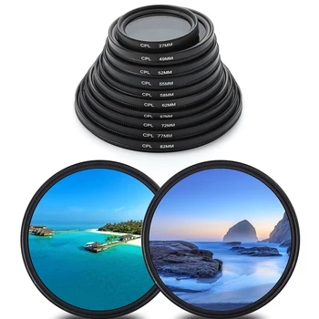 

1Pcs Circular Polarizer Filter CPL Filter 37/49/52/55/58/62/67/72/77/82mm For Canon Nikon DSLR Camera Lens Camera Accessories