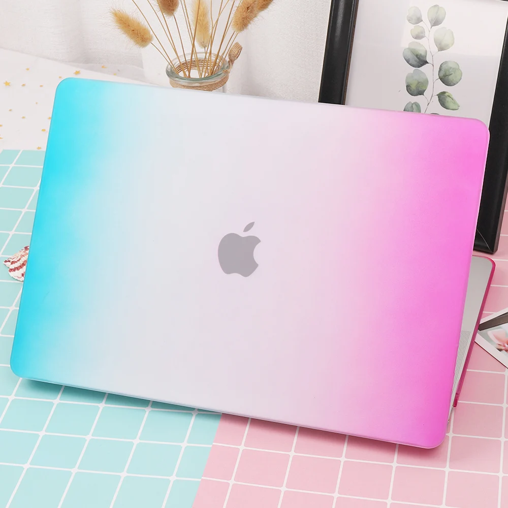 Твердый матовый пластиковый чехол Redlai с градиентом для нового MacBook Air Pro 13 дюймов retina 13,3 15,4 Сенсорная панель+ чехол для клавиатуры