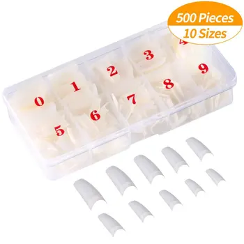 

Manicure Tools 3 Clamshell Plastic White Natural Transparent Color A Piece False Nail French A Piece 500Pcs