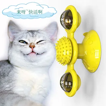 

Windmill Cat Toys Interactive Teasing Cat Toy Windmill Turntable Teasing Cat Toy Scratching Tickle Pet Accessories Crazy Game