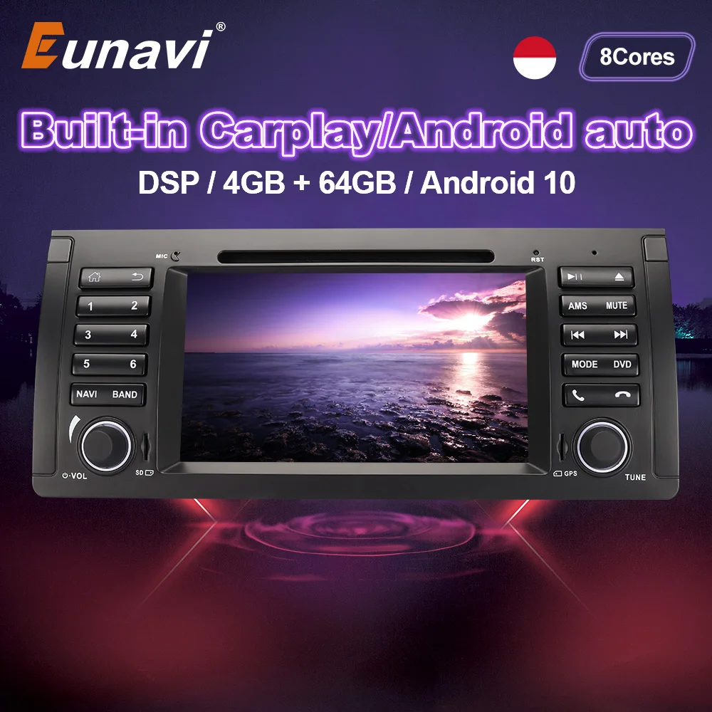 Eunavi 1 Din Android 10 Car Multimedia Player For BMW E53 E39 X5 Stereo Audio Headunit DSP WIFI Auto DVD Radio GPS Navigation