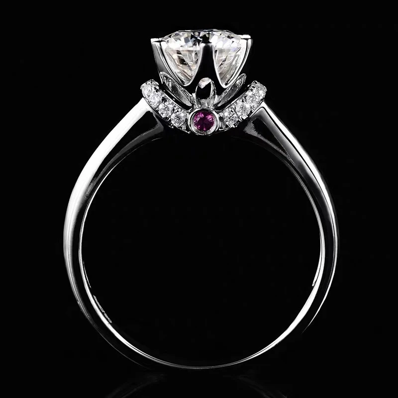 14 к Moissanite кольцо из белого золота 6,5 мм 8 мм 9 мм юбилейное обручальное EF 1ct 2ct 3ct роскошное бриллиантовое кольцо для женщин Girfriend