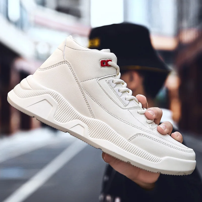 

Fast Hand-shaking Sound Reds Celebrity Style High State of Shoes Autumn MEN'S SHOES Versatile Men Casual Shoes White Hight-top M