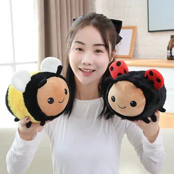 

20-40cm Lovely Bee&Ladybird Plush Toys Stuffed Cute Animals Dolls Soft Sleep Pillow for Children Kids Birthday Gifts Sofa Decor