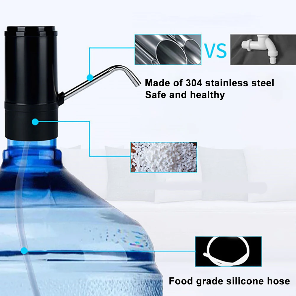 Hot Sale Portable Home Smart USB Charging Electric Automatic Drinking Bottle Water Pump Dispenser Kitchen Accessories