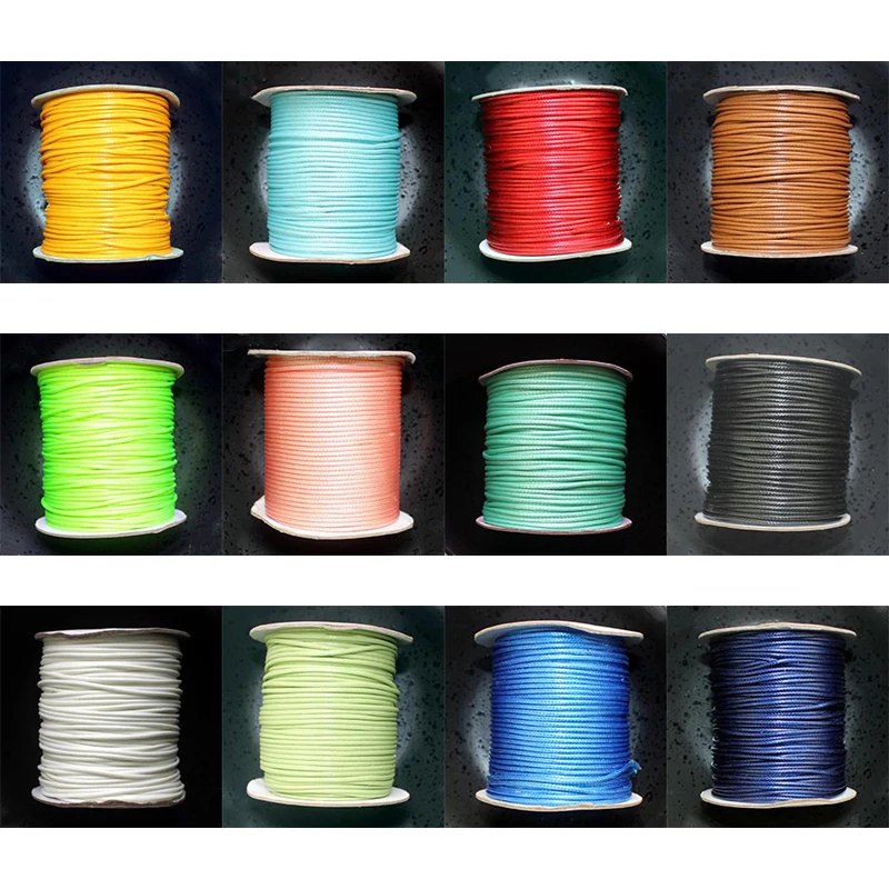 38 цветов х 80 м вощеный хлопковый шнур макраме для изготовления ювелирных изделий, бисероплетение, 2 мм