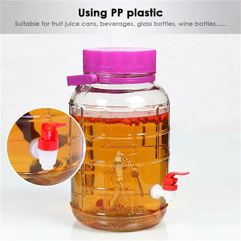 Red Glass wine/beer/drink Bottle Plastic Faucet Beer Brewing Tool KItchen Bar Accessories | Дом и сад