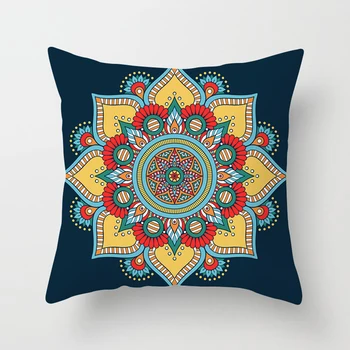 

Mandala Pillow Cover Decorative 45X45CM Boho Pillow Polyester Throw Pillow Sofa Bed Cushion Cover Home Decoration