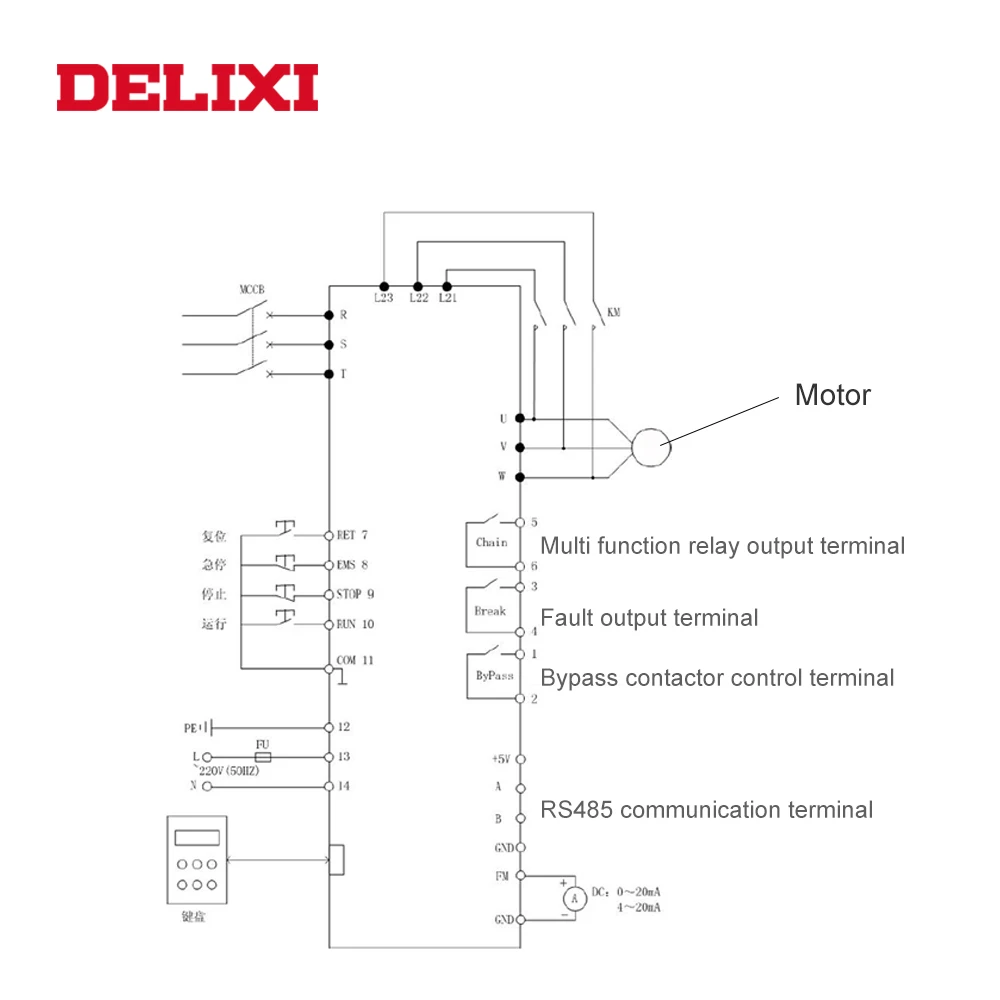 DELIXI Soft starter 3 фазный стартер 380 В 11 кВт 15 18 22 30 45 55 600 контроллер скорости двигателя