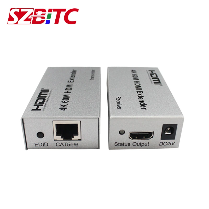  SZBITC 4K HDMI Extender 60m Extension Full HD 3D HDMI Splitter Cat5e/6 RJ45 Ethernet Cable Transmit