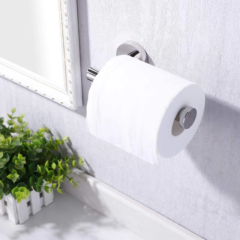 SUS 304 Stainless Steel Toilet Paper Holder Round Tissue Holder Paper Roll Dispenser