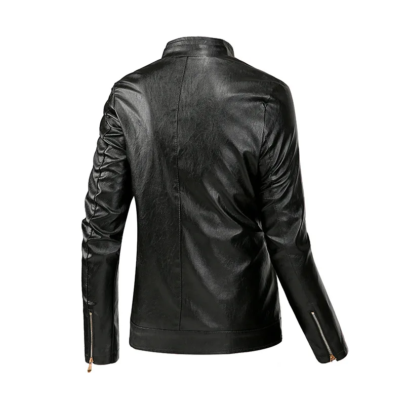 Новинка весны года; воротник-стойка Chaqueta Cuero Hombre