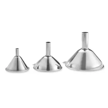 

3pcs set Mouth Funnels Bar Wine Flask Funnel Mini Stainless Steel for Filling Hip Flask Narrow Mouth Bottles