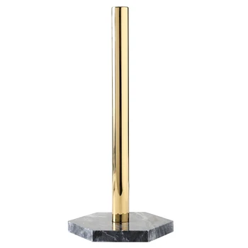 

Natural Marble Gold-Plated Kitchen Paper Towel Holder Roll Holder Desktop Jewelry Storage Shelf B