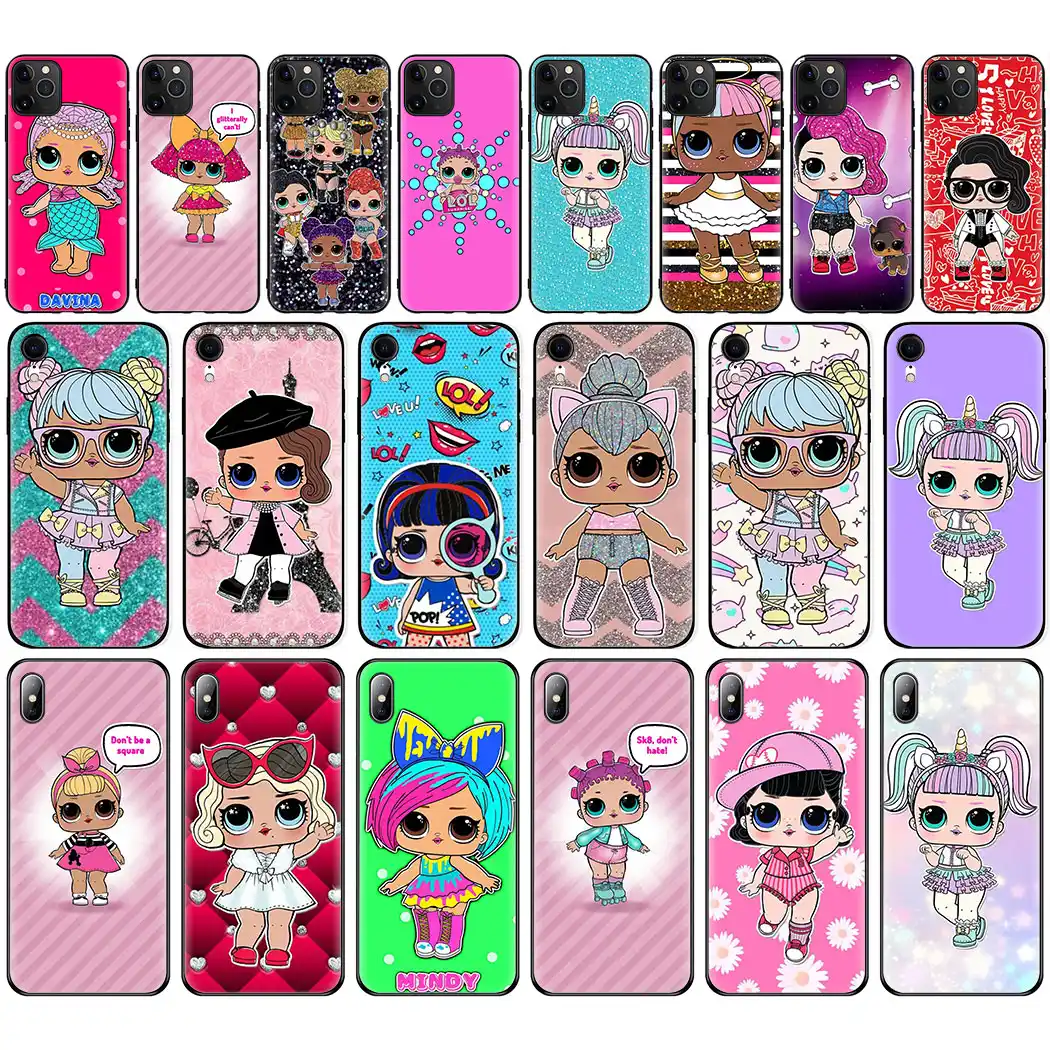 Lol dolls Soft Silicon phone Case for iPhone 11Pro Max Xr Xs X 6 6S 7 8