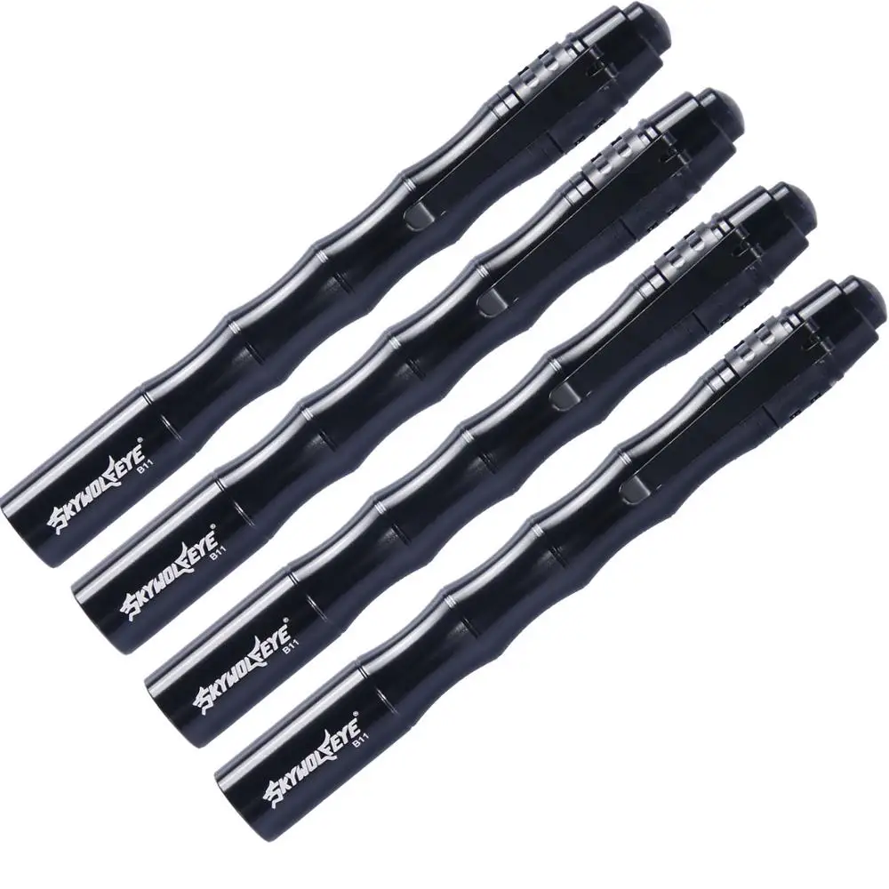 

4 PCS Pen Light Mini Portable LED Flashlight Torch XPE-Q5 Flash Light 1000LM Hunting Camping Lamp For 2xAAA battery