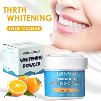 

Sweetvally 50gTeeth Whitening Powder Cleansing Quick Stain Removing Oral Care Physical Whitener toothpaste Oral Hygiene item