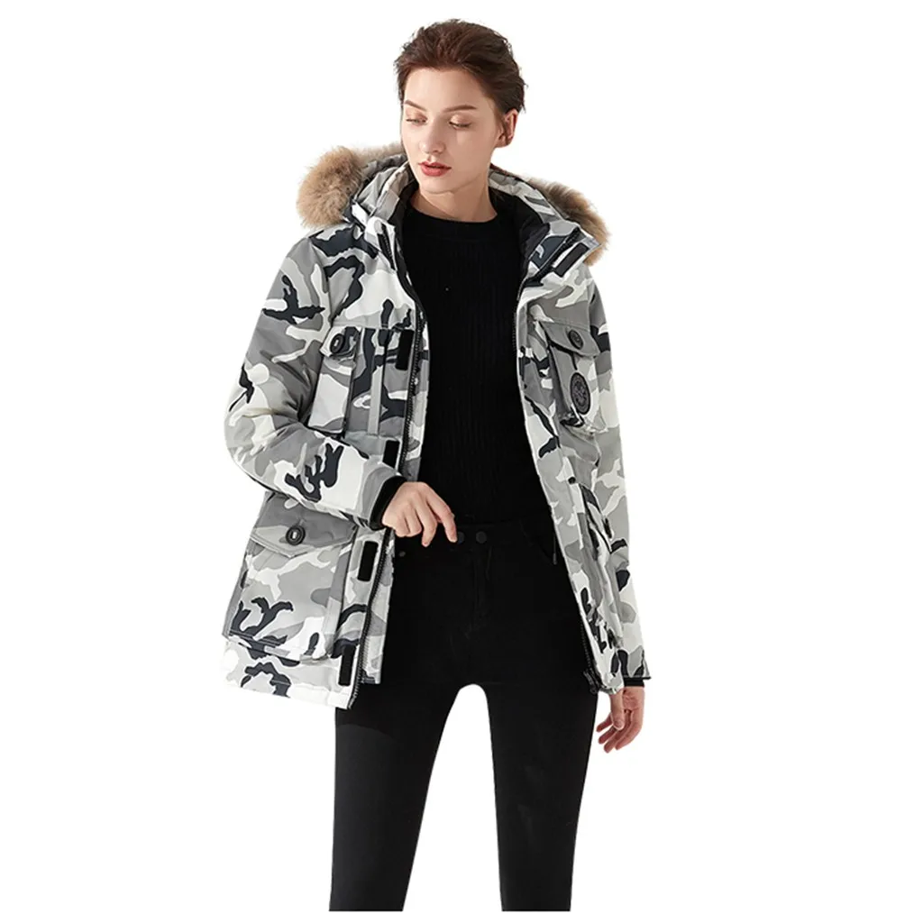 Зимняя куртка женская новая Парка женская пальто с капюшоном Женская куртка Толстая хлопковая подкладка зимние женские пальто - Цвет: Серый