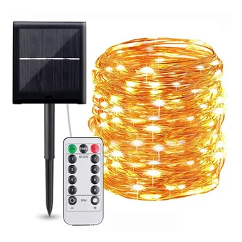 

8 Lighting Modes LED Outdoor Solar String Lights Fairy Holiday Christmas Party Garland Solar Garden Waterproof Lights 100/200LED