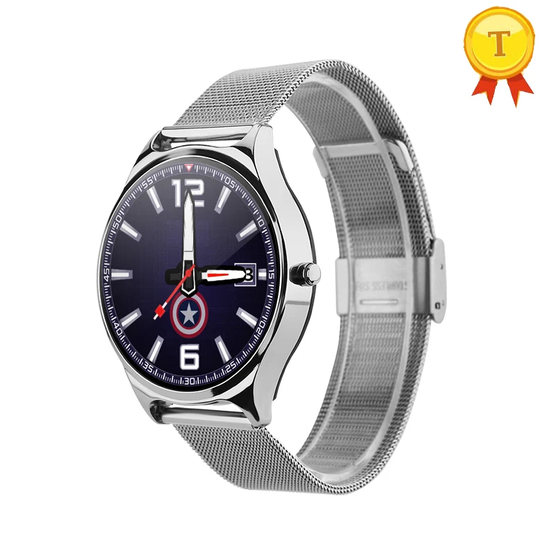 silver steel Смарт-часы с Bluetooth для прослушивания музыки, большой калькулятор памяти, черный экран, запись голоса, смарт-браслет, наручные часы для мужчин и женщин - Цвет: silver steel