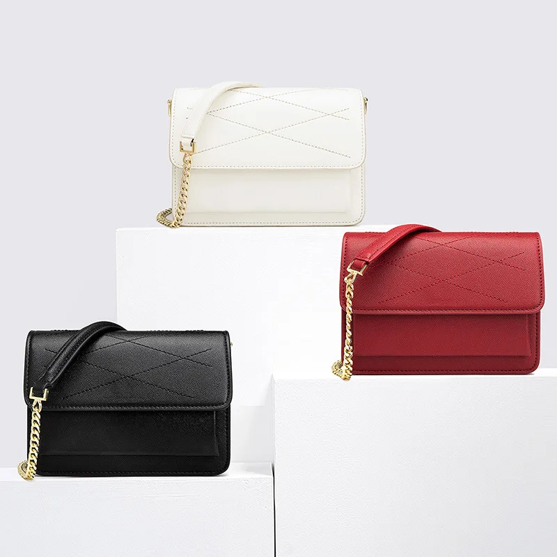 

Bag Women's 2019 Spring And Summer Korean-style New Style Small CK File Holder Shoulder Square Sling Bag Chain Bag