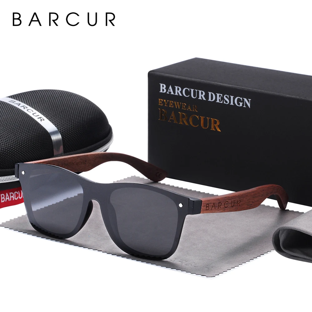 Солнцезащитные очки BARCUR Walnut для мужчин, поляризационные деревянные солнцезащитные очки UV400 Солнцезащитные очки BARCUR Walnut для мужчин, поляризационные деревянные солнцезащитные очки UV400