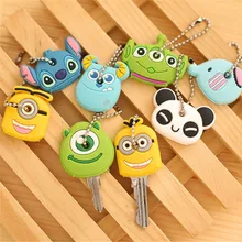 Прекрасный мультфильм силиконовый защитный чехол для ключа управления Пылезащитный Чехол держатель анимация фигурки ключ подвеска держатель ключа