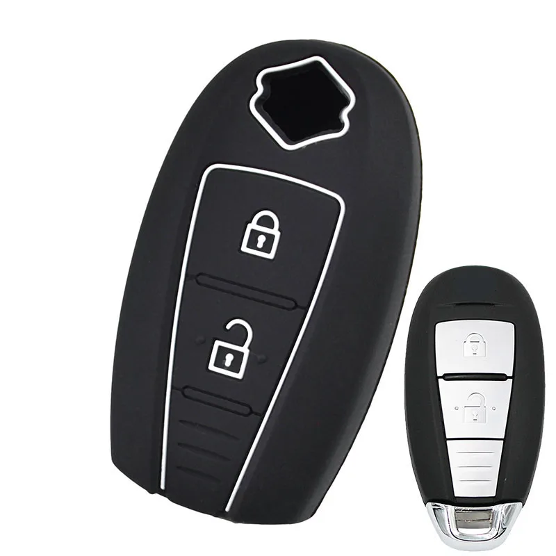 Funda de silicona para la llave del coche, Protector de llavero remoto sin llave para Suzuki Swift Sx4 s-cross Vitara Ciaz Ignis Kizashi Baleno Ertiga