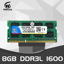 VEINEDA ноутбук оперативной памяти DDR3L DDR3 8 ГБ 4 ГБ 1600 МГц PC3-12800 1,35 V 204PIN DDR3L 1333 PC3-10600 Sodimm оперативной памяти совместимы Intel ddr3