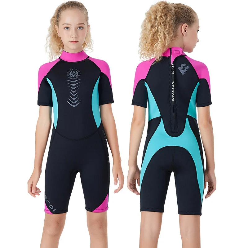 Children Wetsuit UPF 50+ боди, облегающий костюм, гидрокостюм для дайвинга, анти-УФ, цельный Рашгард, короткий рукав, купальный костюм для серфинга, детский солнцезащитный костюм - Цвет: Children Wetsuit
