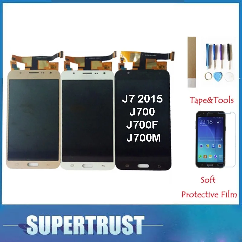 ЖК дисплей с дигитайзером в сборе для Samsung Galaxy J7 2015 J700 J700F J700M 2016 J710 3 цвета|Экраны
