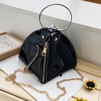 

Fashion Women’ S Large Capacity Transparent Dumpling Bag Leather Shoulder Bag 2020 New Женская сумка Сумка на плечо
