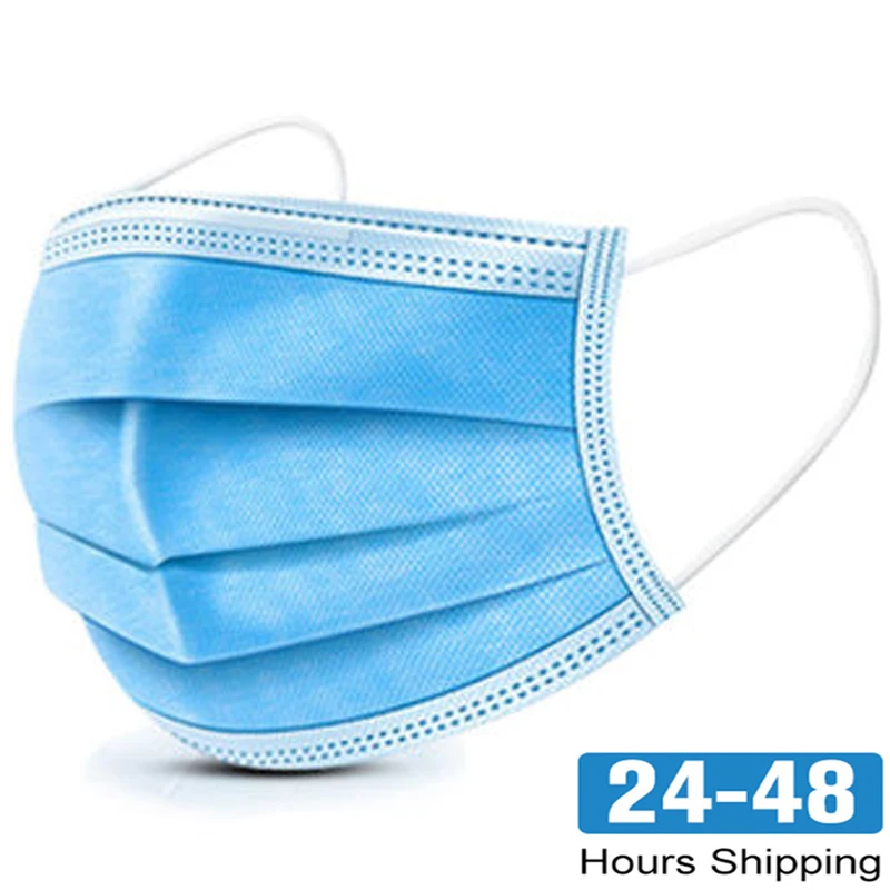 

3 Layer PM2.5 Non Woven Disposable Face Mask 3 Layer Earloop Anti-Dust bacteria proof Flu Mouth Mask IIn Stock Fast Shipping