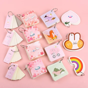 

Creative Cute Kawaii Memo Pad Paper folding Flashcards Index Tab Flash Card Study Stationery Material Notepad School Supply Item