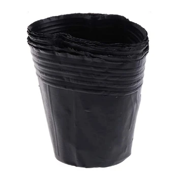 

100Pcs Nursery Pot Plastic Plant Propagation Container Grow Bag Garden Supplies 15cmX15cm