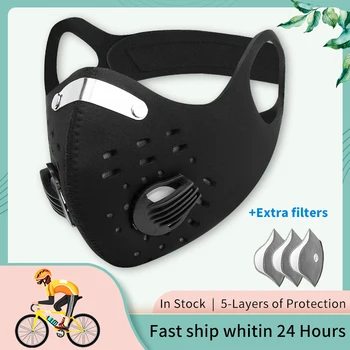

X-TIGER Pro Sport Mask Activated Carbon Filter Anti-pollution Dustproof Mask Washable Facemask Antivira Masks Cycling Face Mask