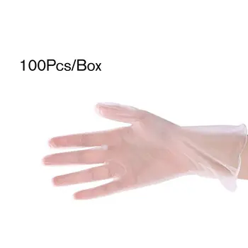

100pcs/Set Protection Gloves Transparent PVC Vinyl Disposable Gloves Dishwashing Latex Rubber Garden Universal