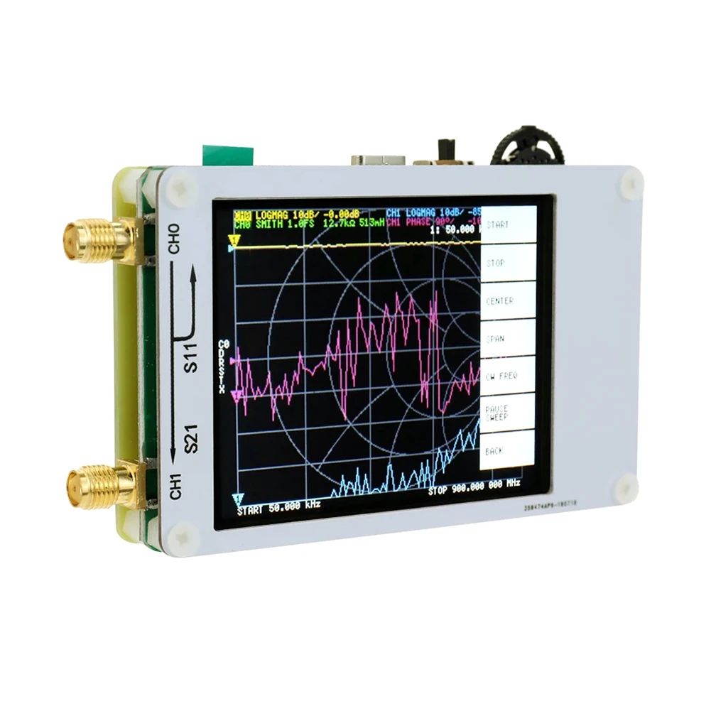 Цифровой векторный сетевой анализатор коротковолновый Портативный 50 кГц-900 МГц MF HF VHF UHF антенный анализатор стоячая волна