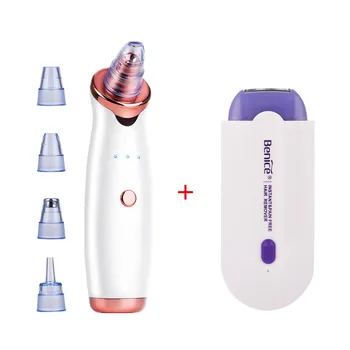 

Electric Acne Blackhead Remover Vacuum Suction Face Pores Cleaner Microdermabrasion Skin Care Tools + Hair Removal Machine 46
