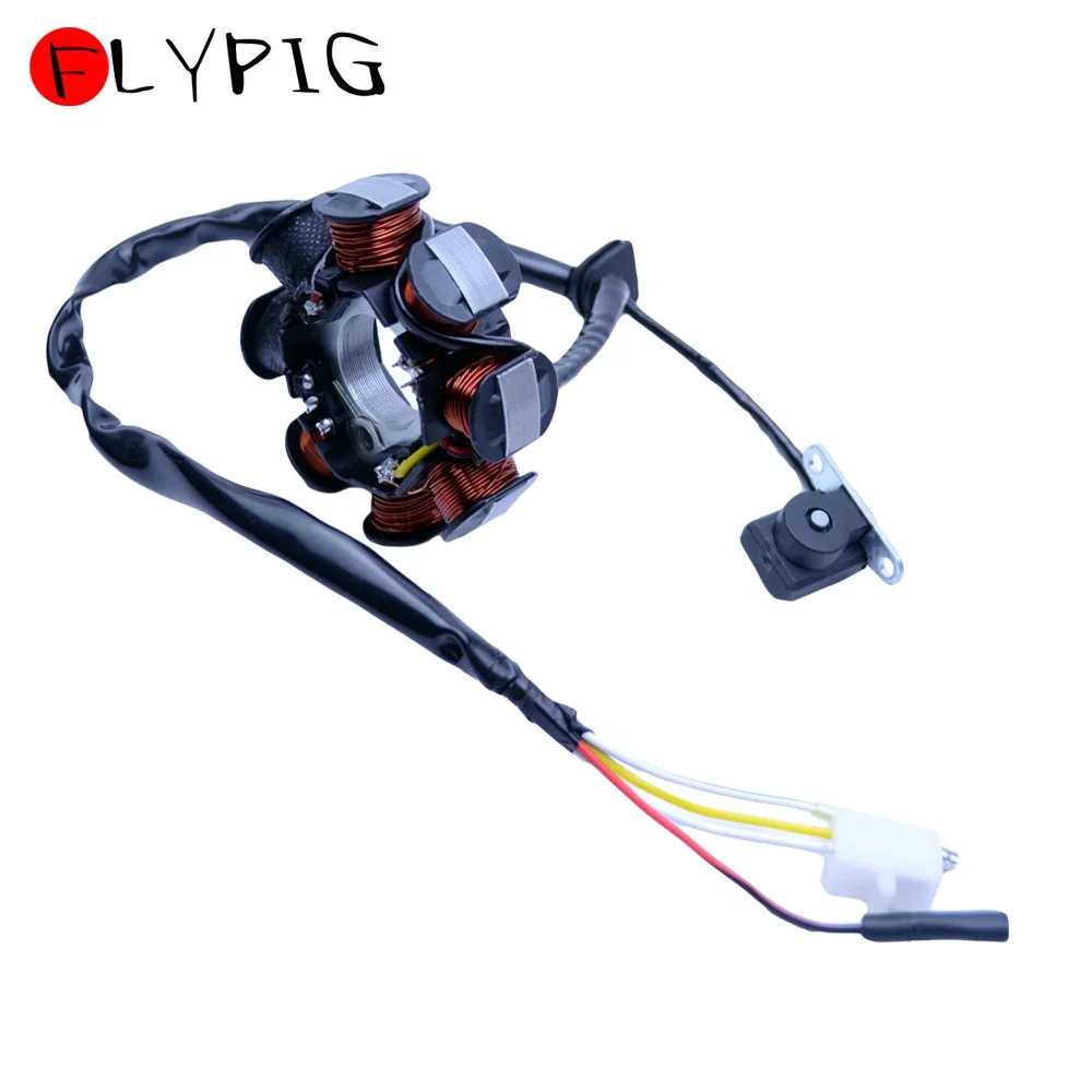 FLYPIG 8 катушки Статор для GY6 49cc 50cc 125cc 150cc Мопед Скутер ATV Go Kart Sunl Roketa мотоцикл Vespa