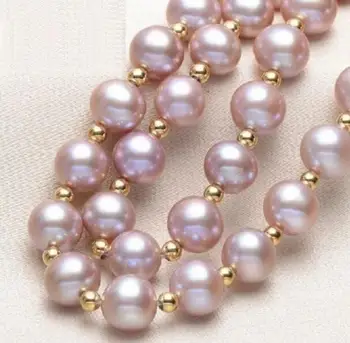 

Free shipping 18" AAA 8-9 MM NATURAL SOUTH SEA GENUINE PURPLE PEARL NECKLACE