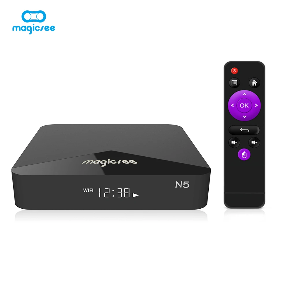 Amlogic S905X 64bit Quad Core STB 2 4G/5G Wi-Fi медиаплеер 4K N5 Android 9.0 ТВ-приставка | Электроника