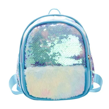 

New Women Girls Sequins Travel Backpacks Women Kids Zipper School Bags Sequins Knapsack Backpack Outdoor Capacity Backpacks