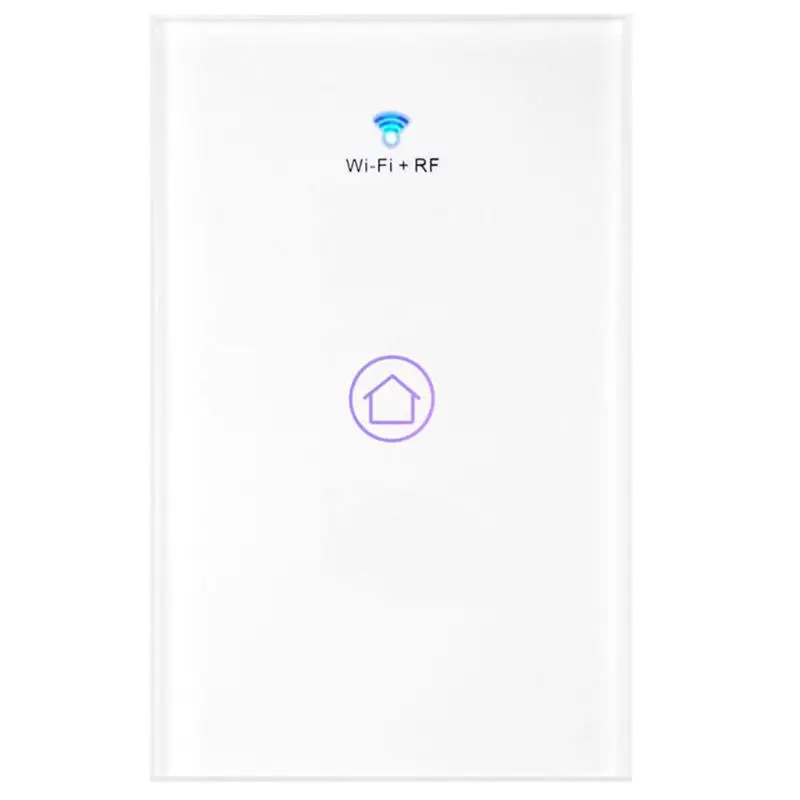 WiFi умный настенный сенсорный выключатель света интеллектуальная Автоматизация дома 120 тип дистанционное управление приложения для Amazon Alexa Google Home - Комплект: 1 switch