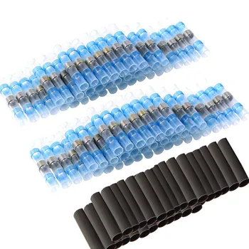

150PCS Heat Shrinking Solder Sleeve Seal Electrical Waterproof Wire Connectors Butt Terminals & Black Fast Connect Tubing