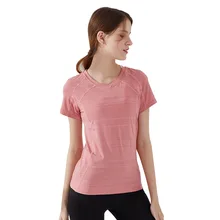 Aidenkid рубашка для йоги дышащая впитывающая пот Спортивная одежда Женский тренажерный зал бег с коротким рукавом рубашка Йога Спортивная рубашка Мода