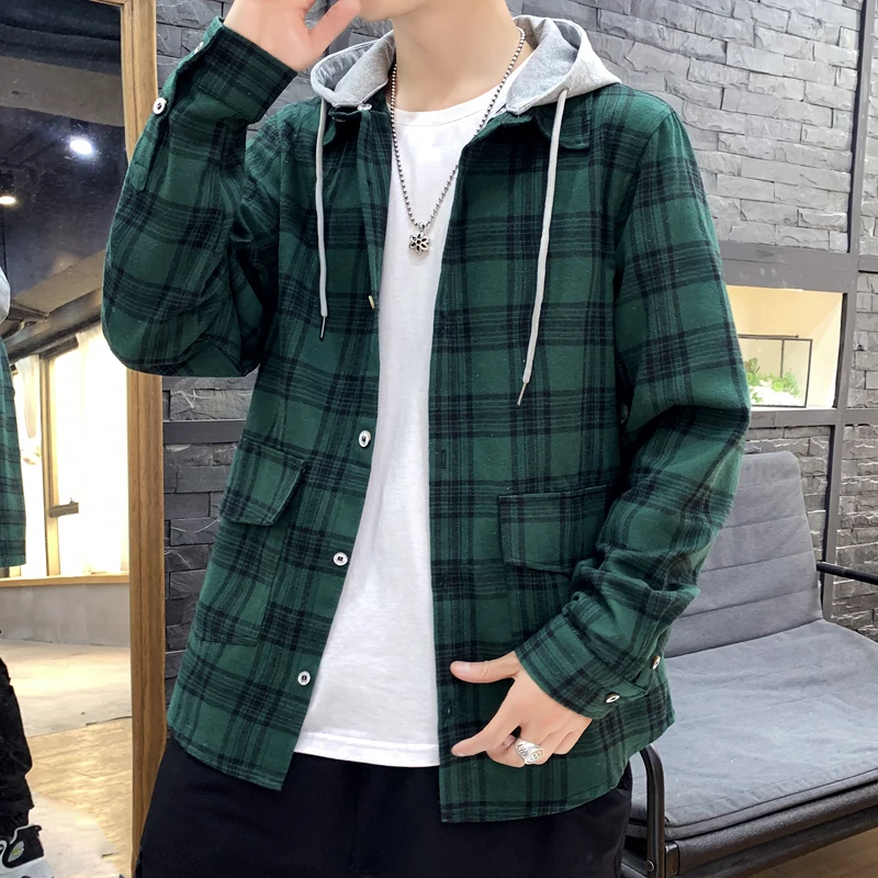 Korea Style Casual Cardigan 2020 Spring Autumn ROCK PUNK Hoodie Plaid Sweatshirt Men'S Fleece Hip Hop Streetwear Clothes Korea Style Casual Cardigan 2020 Spring Autumn ROCK PUNK Hoodie Plaid Sweatshirt Men'S Fleece Hip Hop Streetwear Clothes