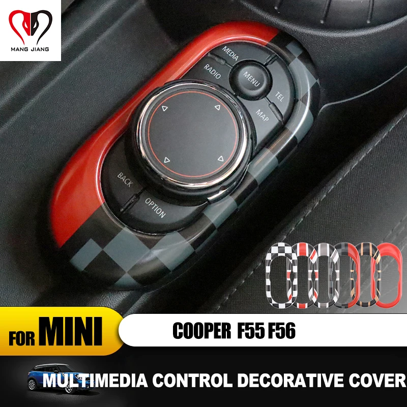 

Car Union Jack Interior Sticker Center Console Multimedia Circle Cover Case Shell Protective Sticker For mini cooper F55 F56