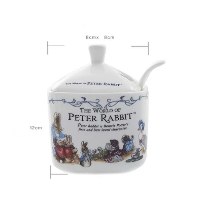 1 Pcs Peter Rabbit Export Order Best Quality Sugar Bowl Kitchen Tools Salt Spice Tin Spices Container Honey Jar Suikerpot Zuccheriera - Цвет: 1 Pcs