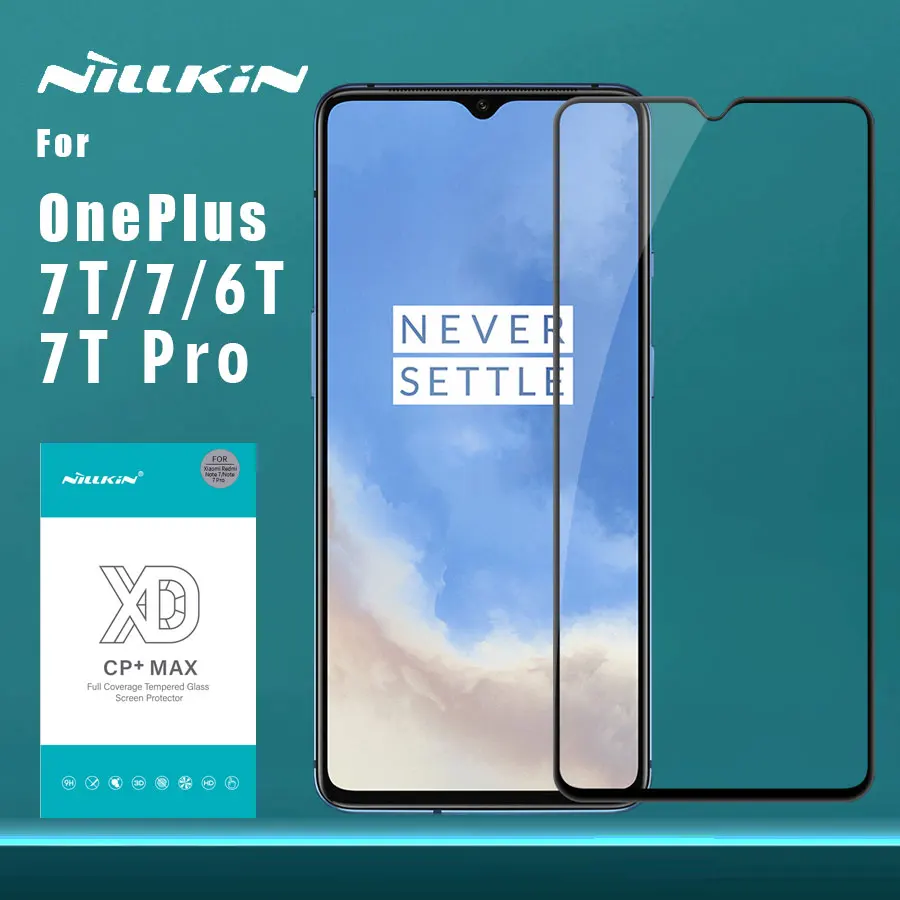 for OnePlus 7 6T Glass Nillkin XD CP+ Max Full Cover 3D Tempered Glass Screen Protector for OnePlus 7 6T Glass Film